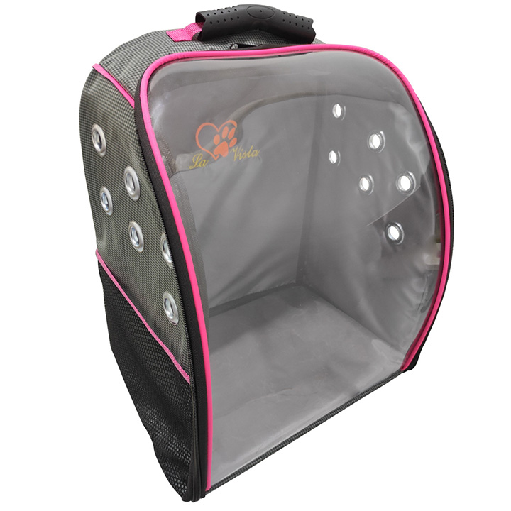 Lavista Pet Twist Şeffaf Sırt Taşıma Çantası (Gri) 40x32x26 cm